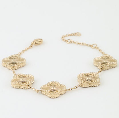 Clover Charms Gold & Silver Bracelet