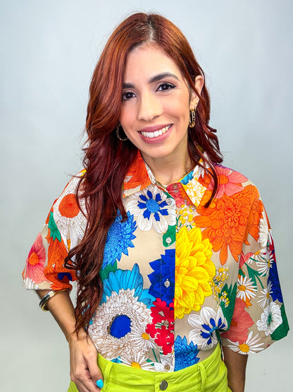 Floral Colorful Top