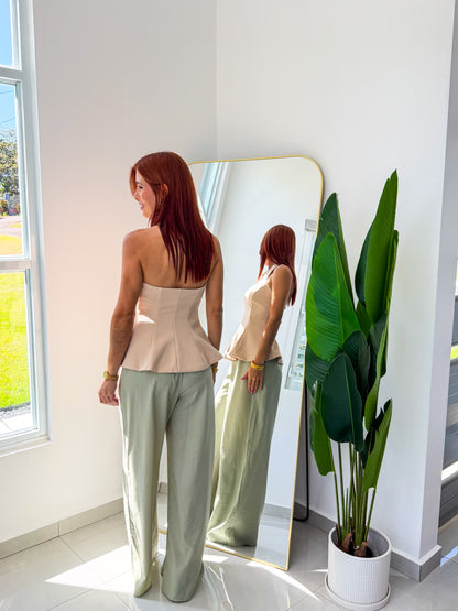 “Alana” Taupe Top