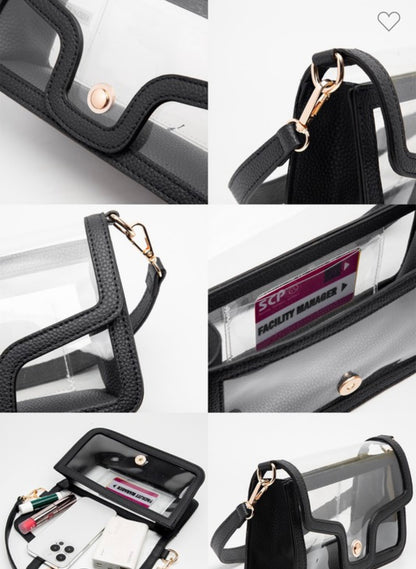 Black, Gold & Tan Transparent Bag