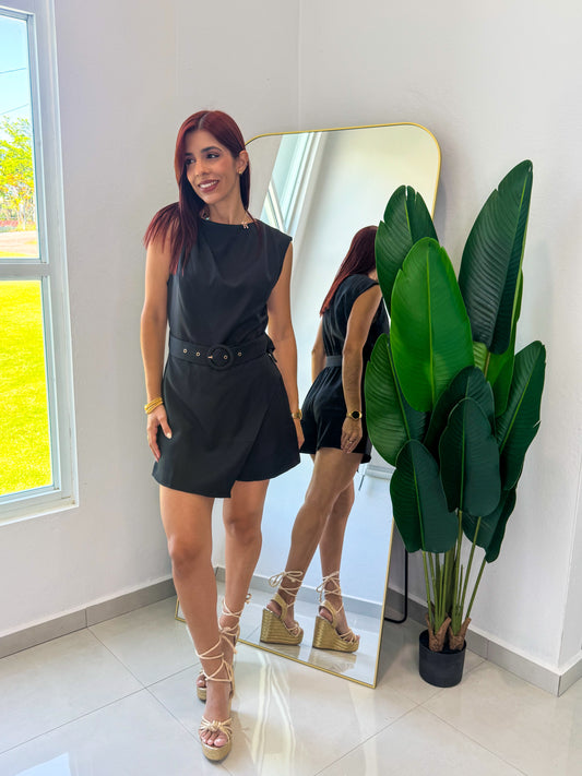 “Nahara” Black Romper