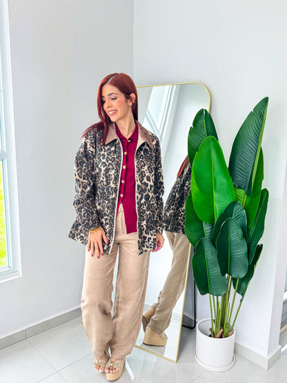 “Liah” Animal Print Jacket (2 colors)