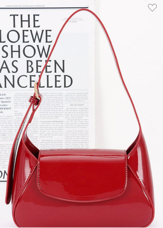 Faux Leather Bag (Brown & Burgundy)