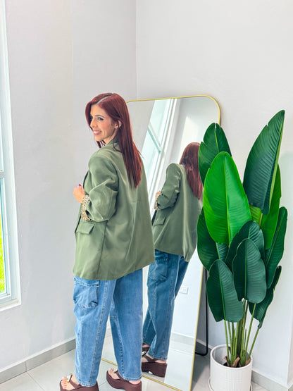 “Keila” Olive Blazer (línea Italiana)