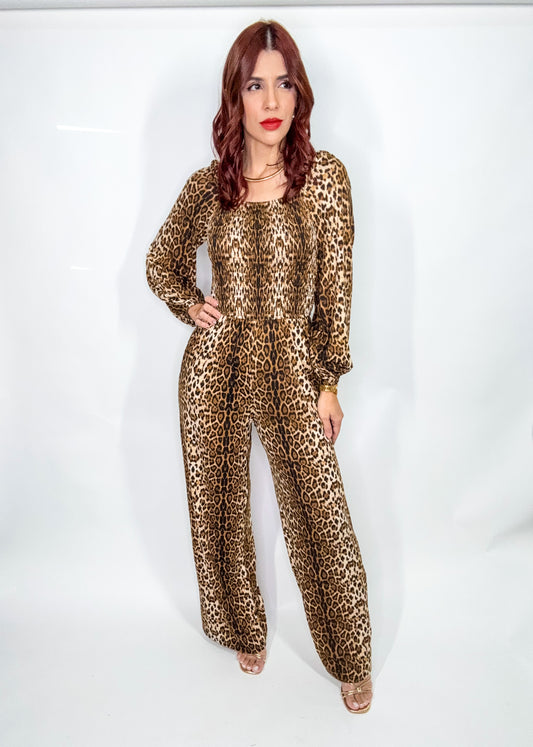 “Andrea” Animal Print Jumpsuit