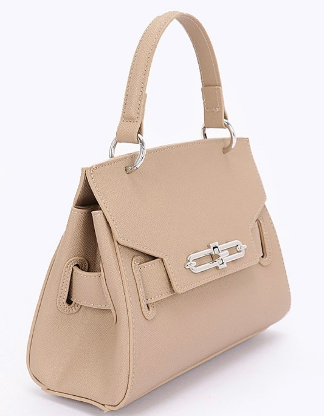 Faux Leather Black & Beige Bag