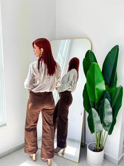 “Sofía” Foil Cream/Gold Top (holiday)