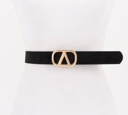 Coffe and Black Suede Belt