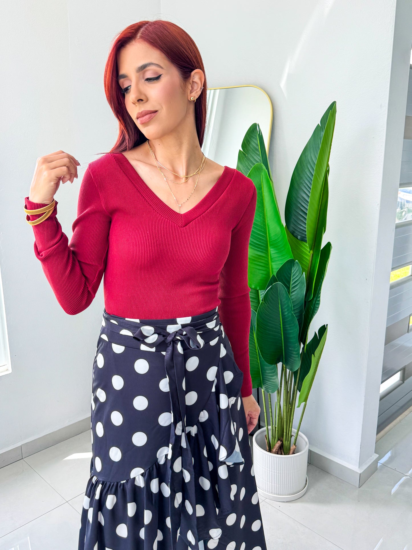 Long Sleeve Basics Bodysuits (Red, Emerald & Black)