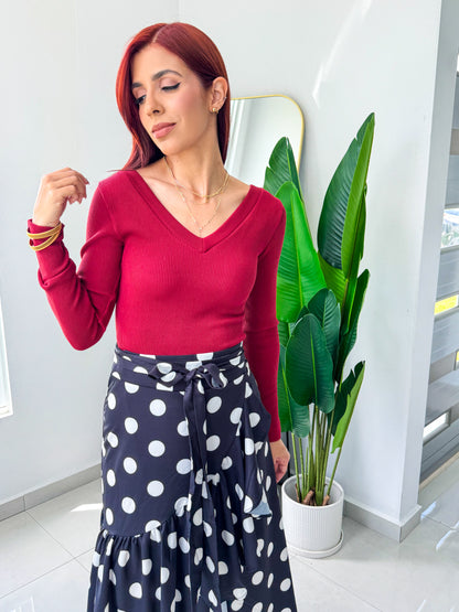 Long Sleeve Basics Bodysuits (Red, Emerald & Black)