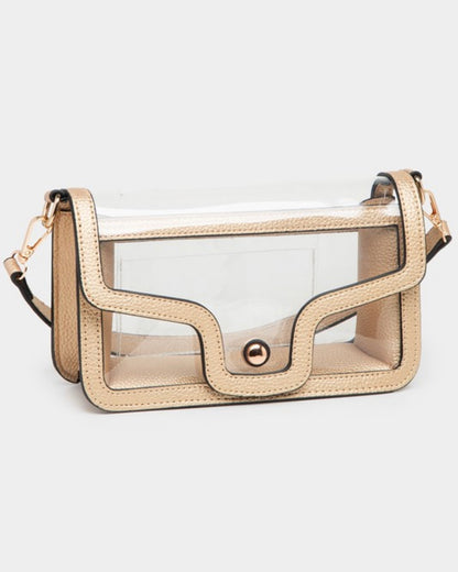 Black, Gold & Tan Transparent Bag