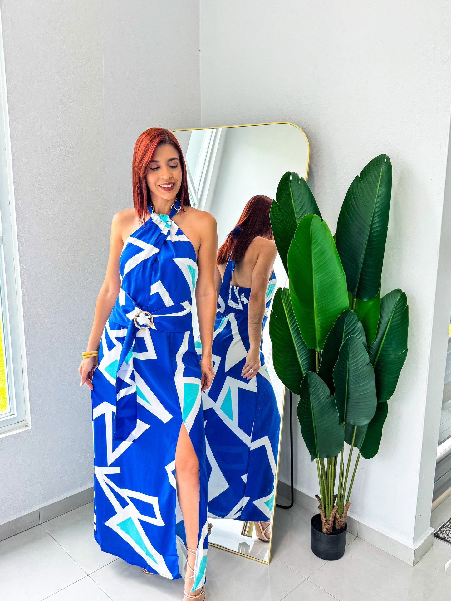 “Anivette” Blue Maxi Dress