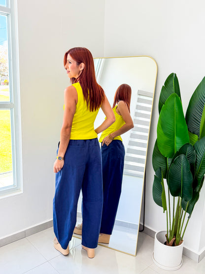 “Jessica” Lime Vest Top
