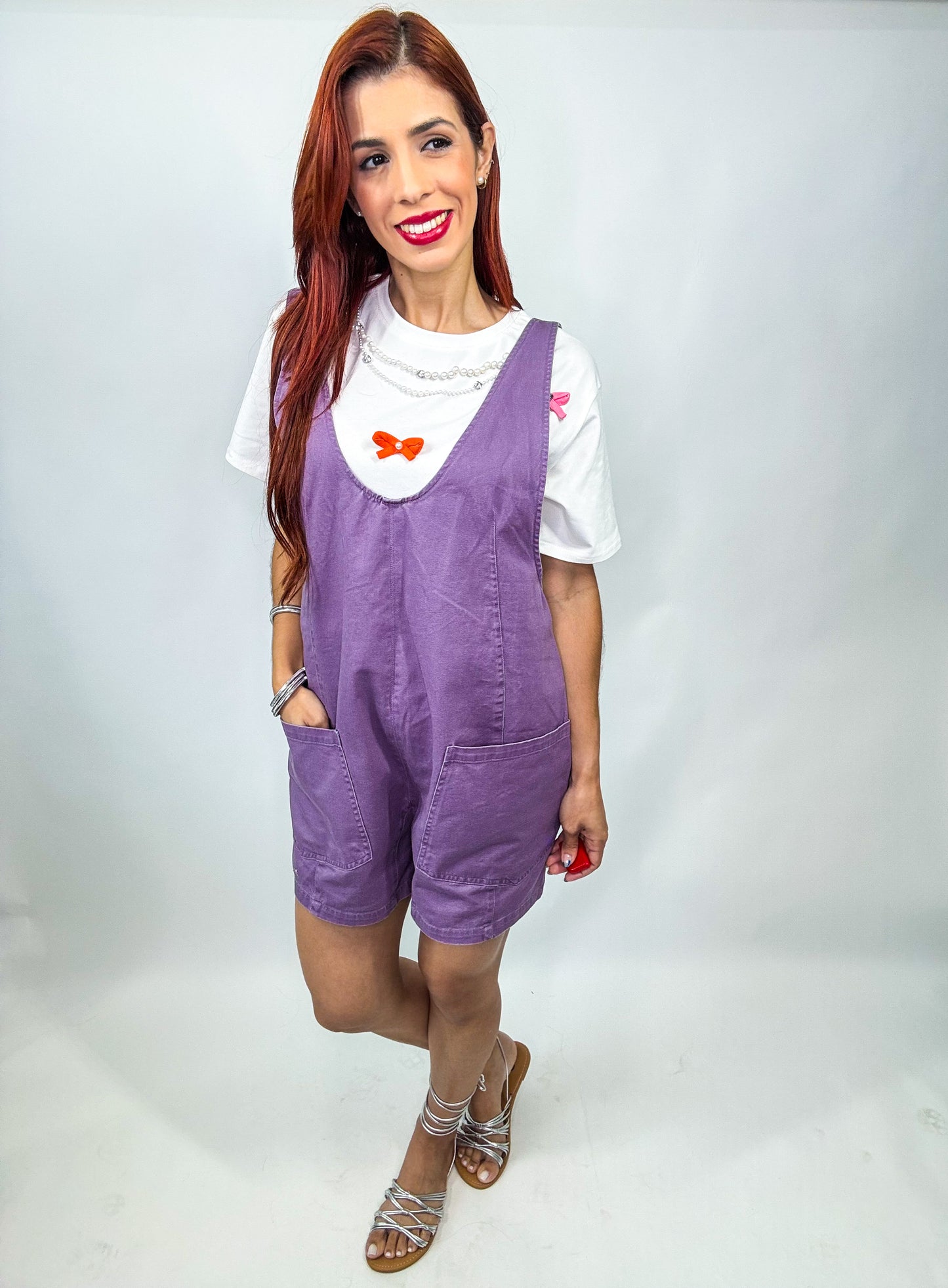 “Elena” Purple Overall