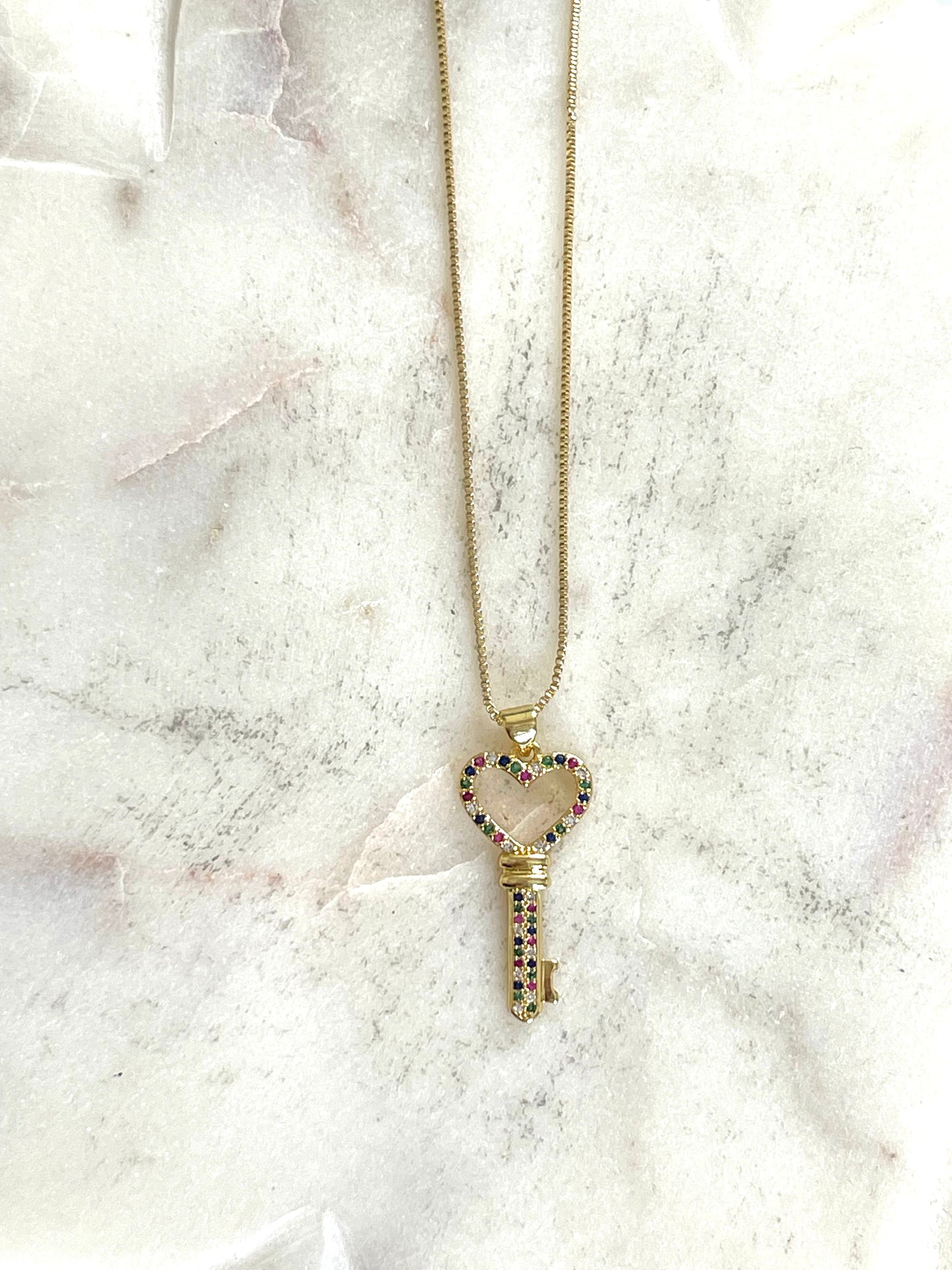 Key Heart Necklace