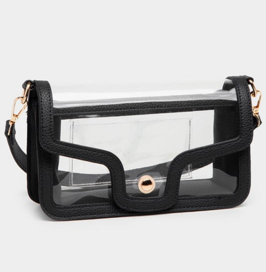 Black, Gold & Tan Transparent Bag