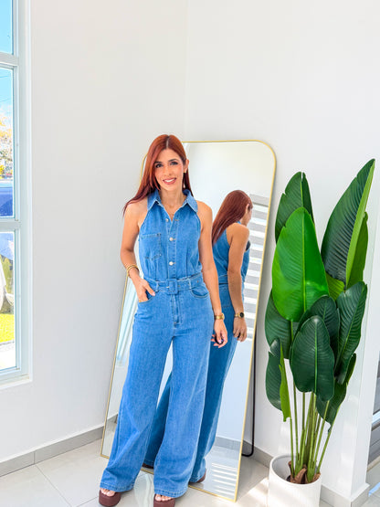 “Paola” Denim Jumpsuit