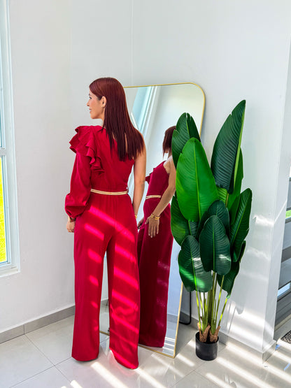 “Alana” Red Jumpsuit