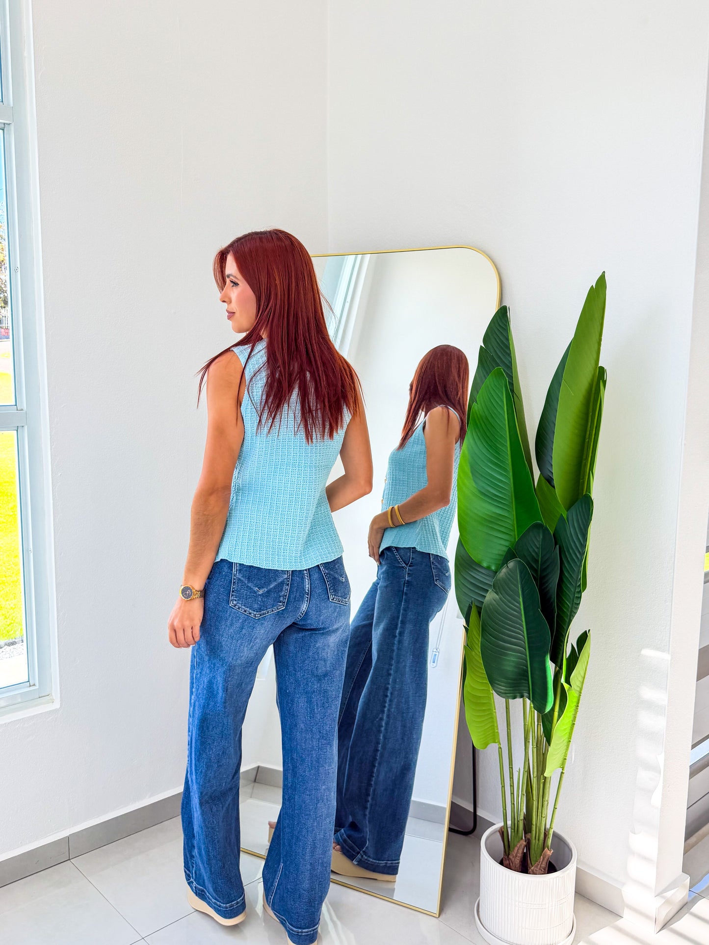 “Laura” Blue Top