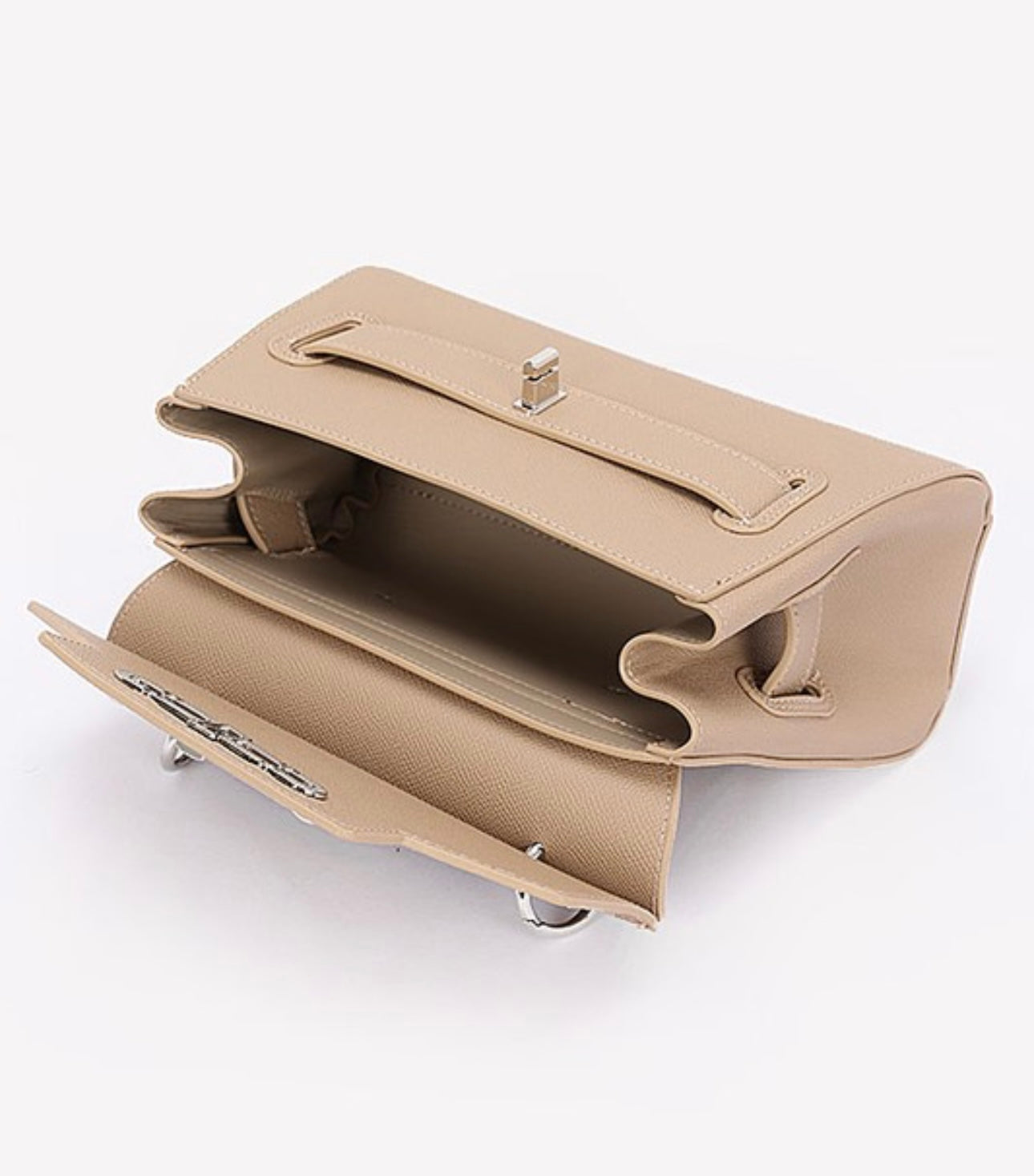 Faux Leather Black & Beige Bag