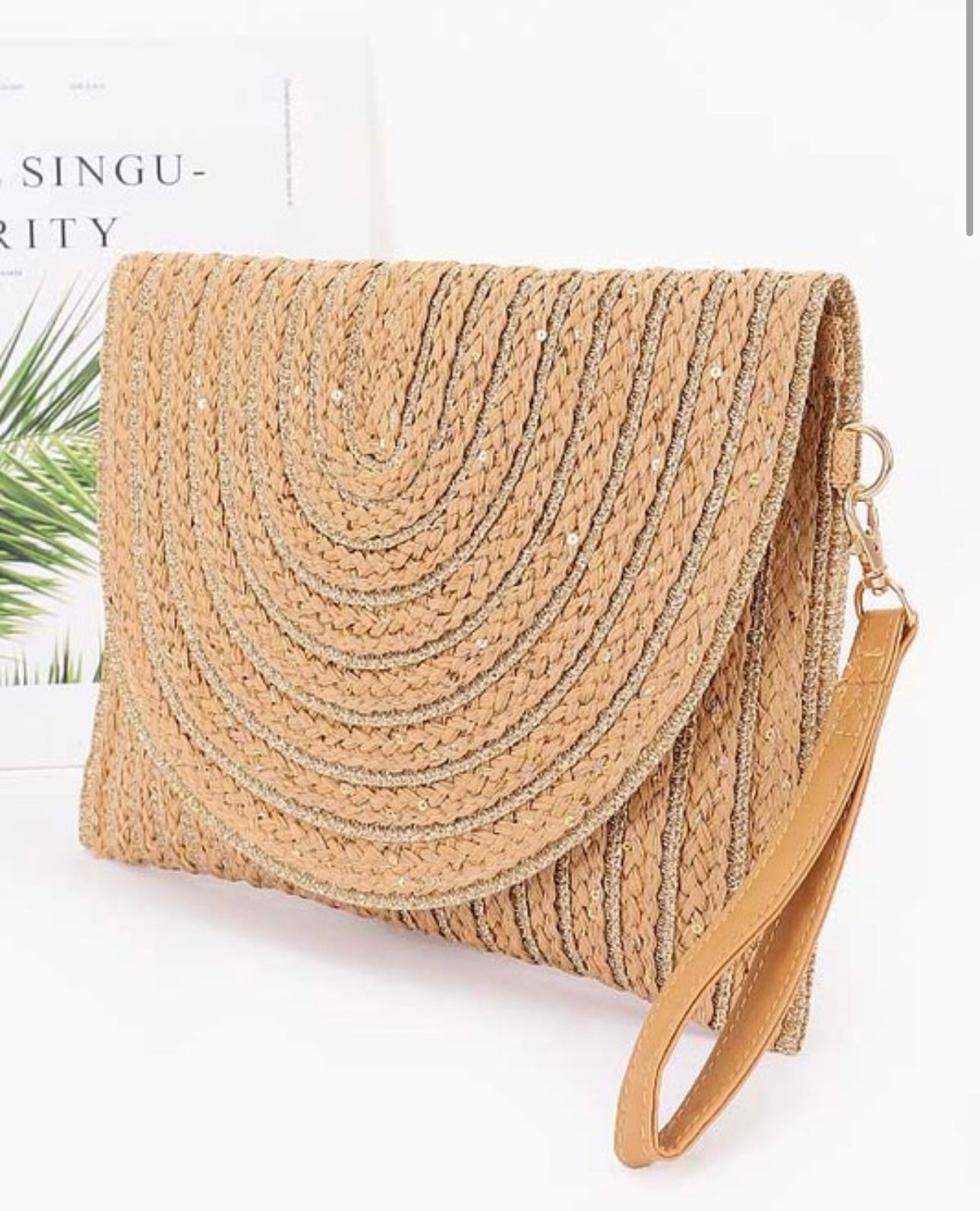 Envelope Clutch (ivory & khaki)