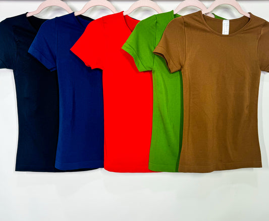 Short Sleeve Basics (rojo,navy,verde,negro y brown)