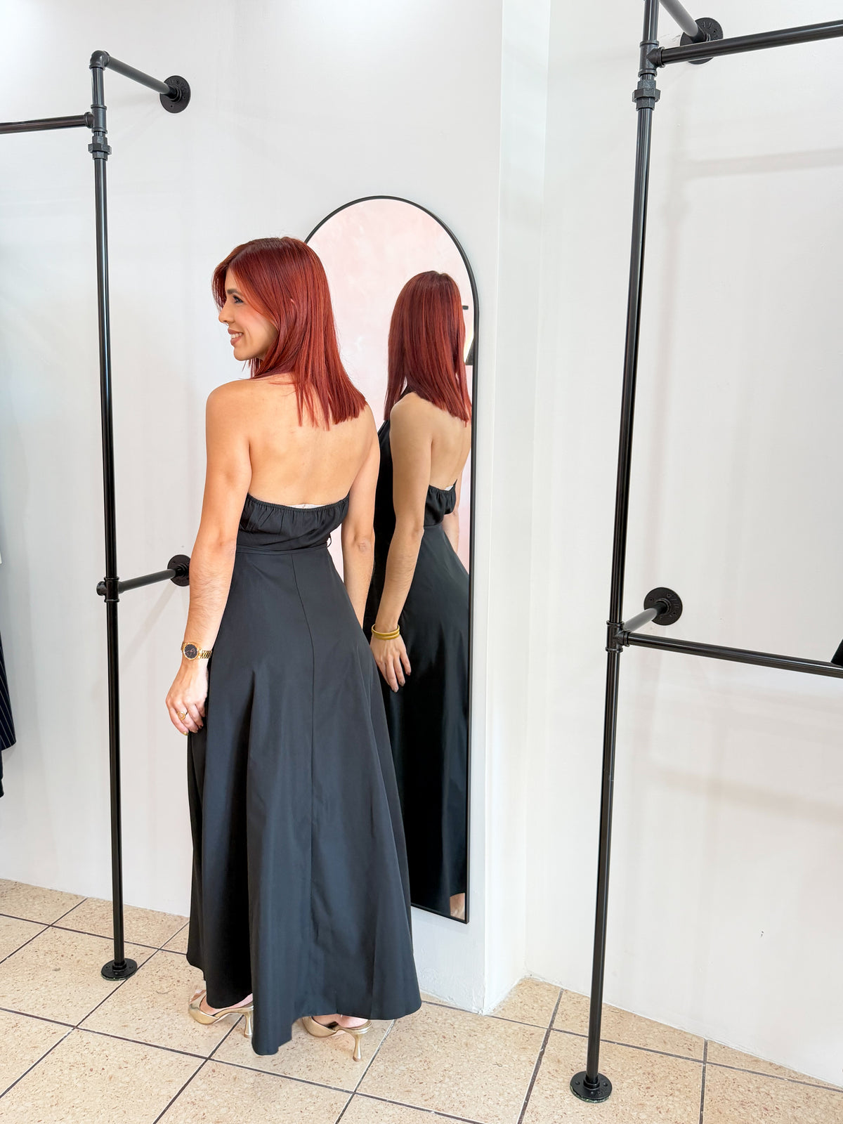 “Marie” Black Maxi Dress
