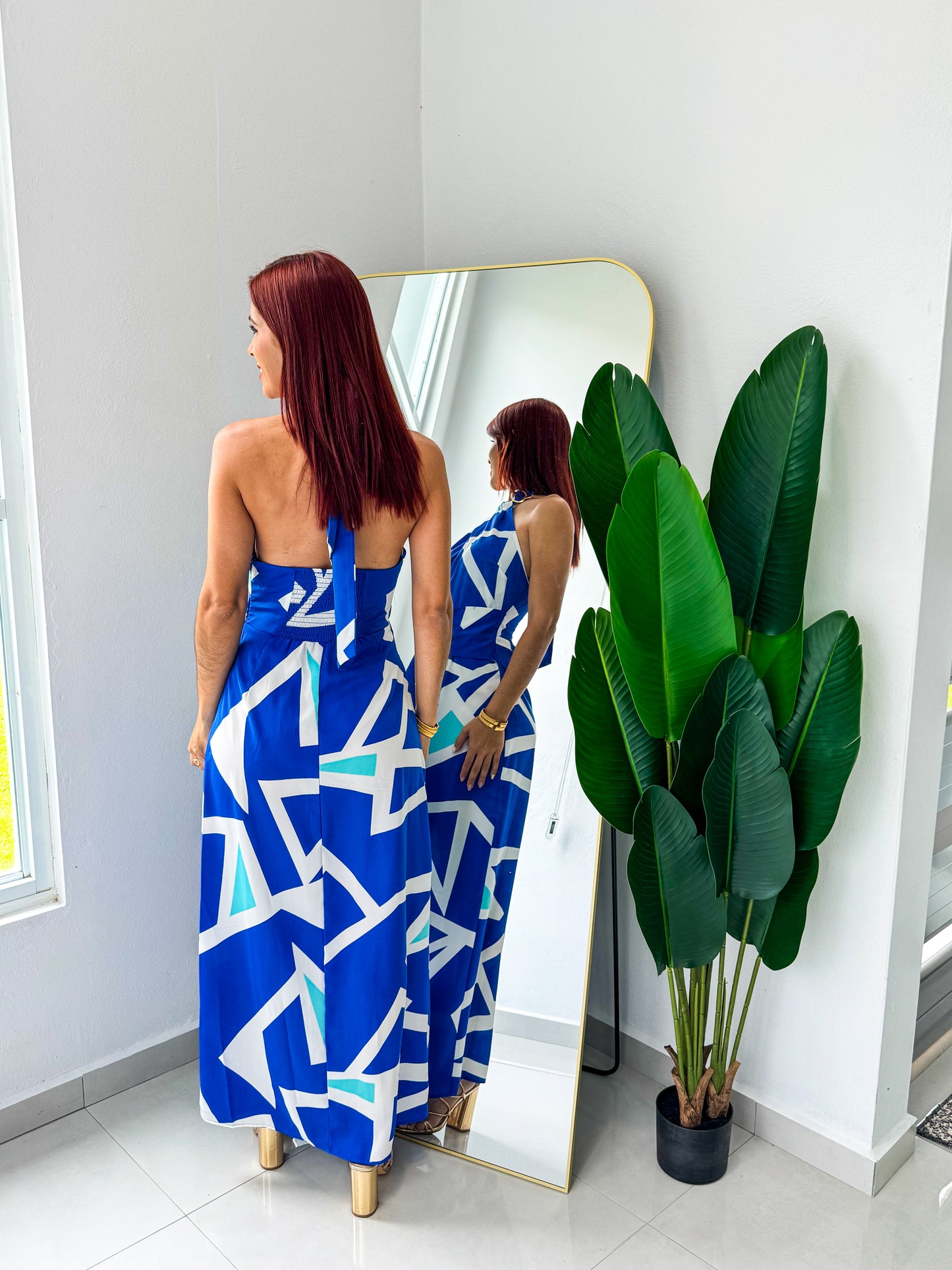 “Anivette” Blue Maxi Dress