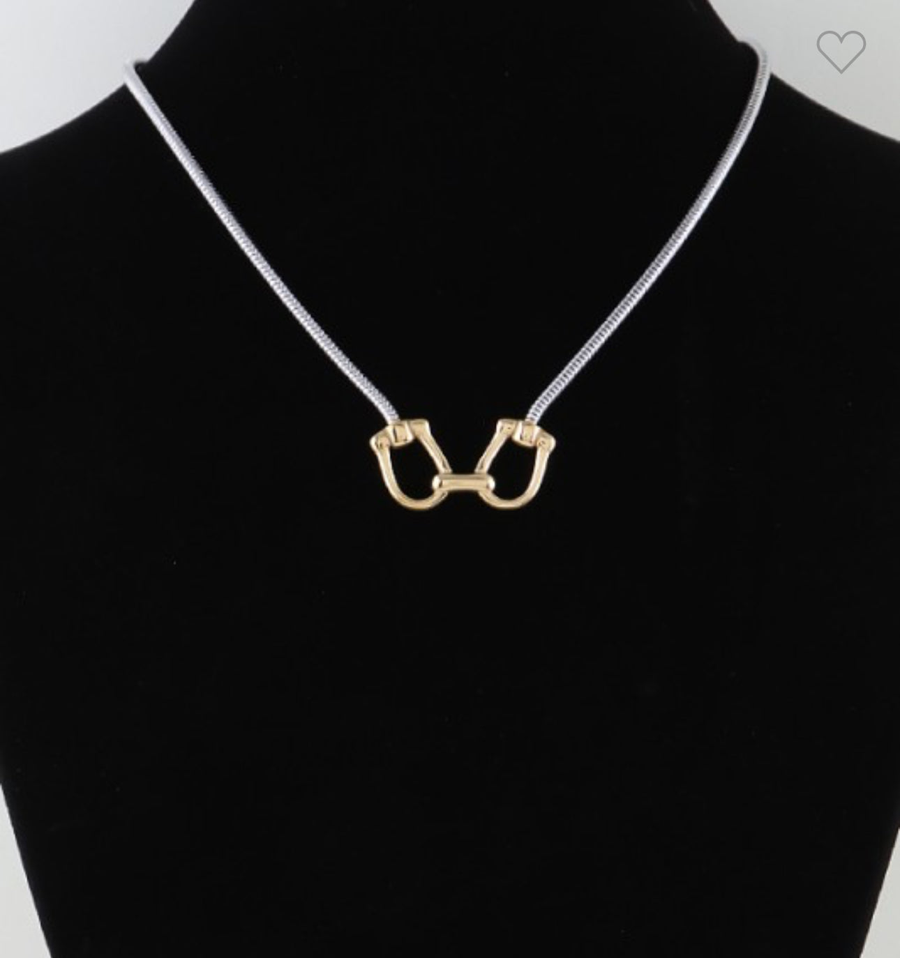 Horseshoe Snake Gold & Silver Necklace