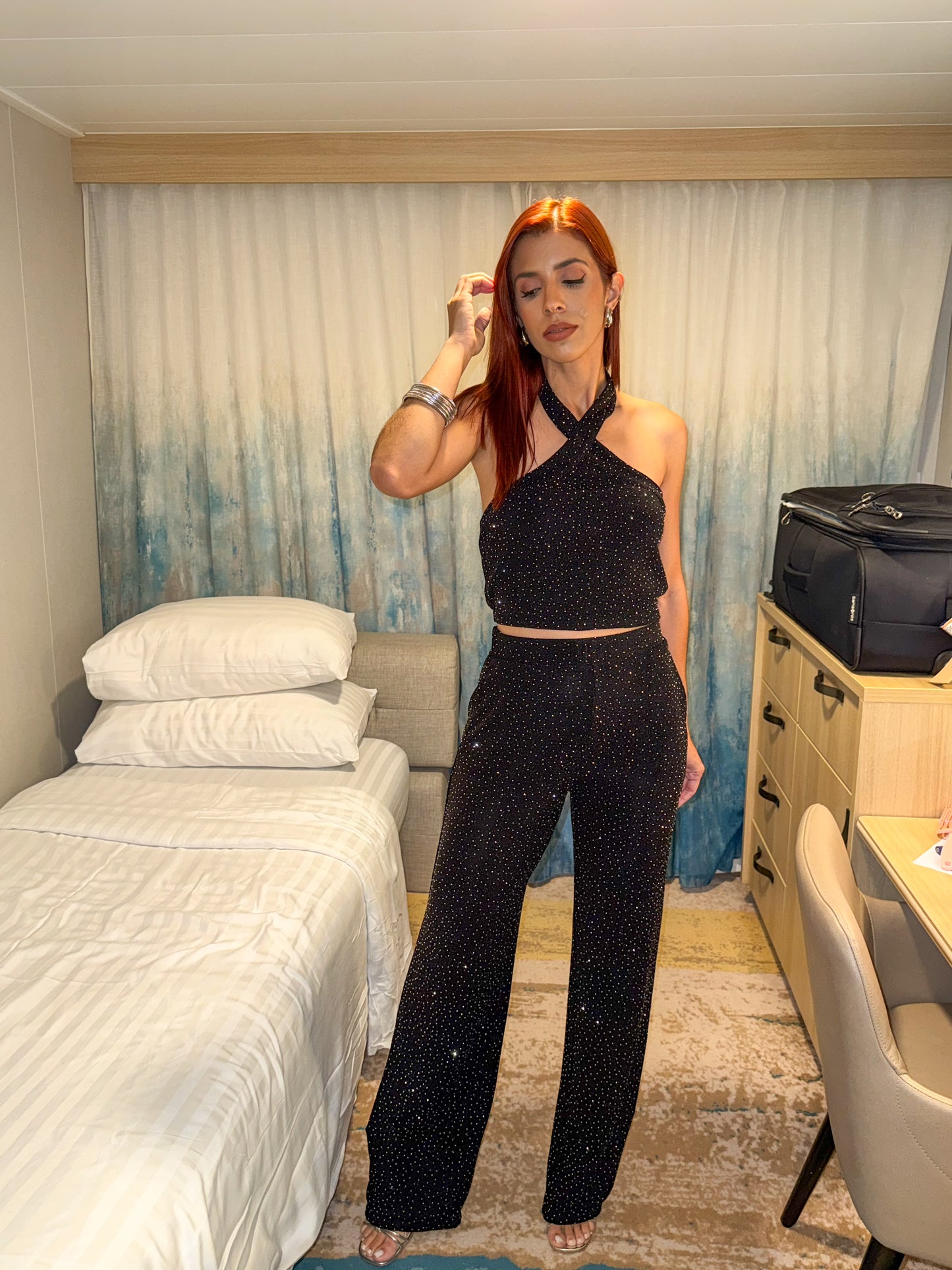 “Rebeca” Lurex Black Set (Holiday)