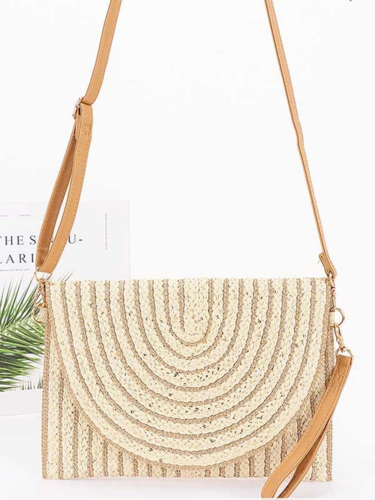 Envelope Clutch (ivory & khaki)