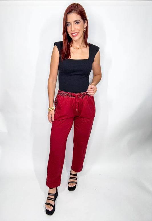 “Laura” Burgundy Pant