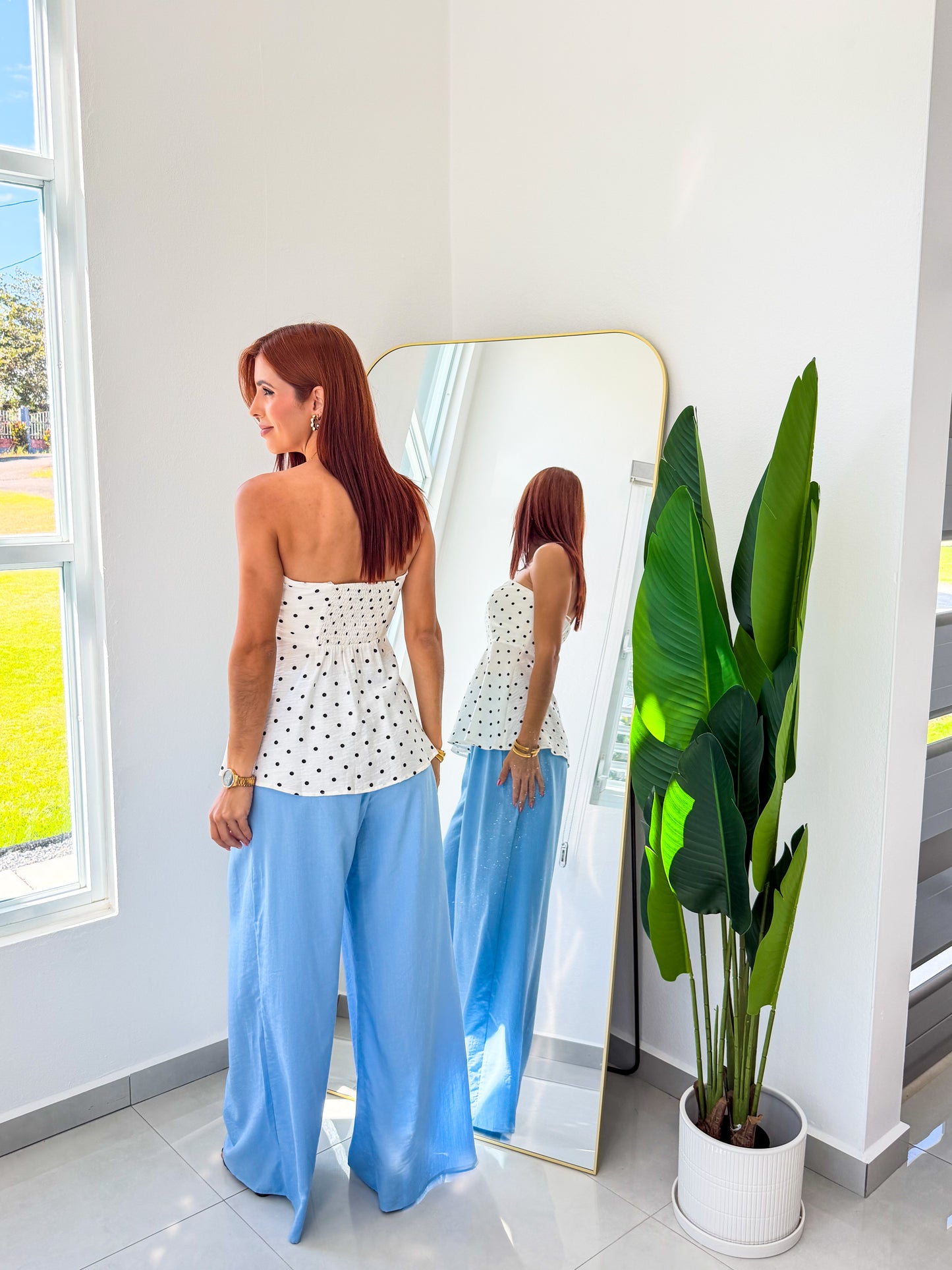 “Lorena” Blue Palazzo