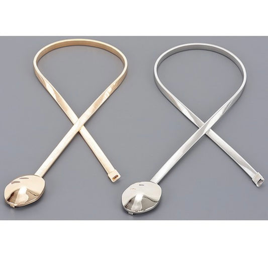 Gold and Silver Elastic Metal Belt