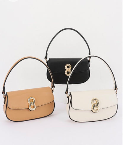 Flap Bag (beige, black & ivory)