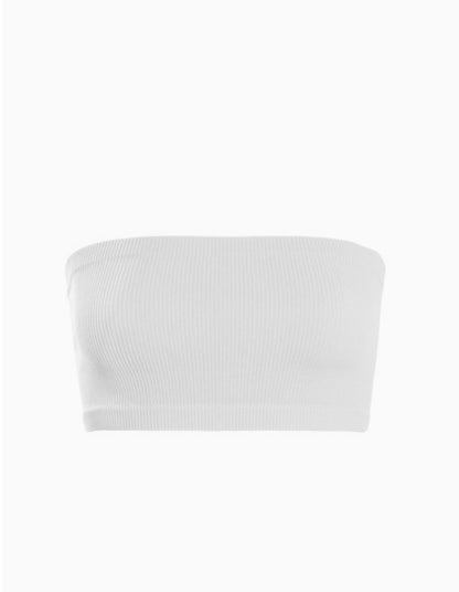 Ribbed Tube Basic (White & Nude)