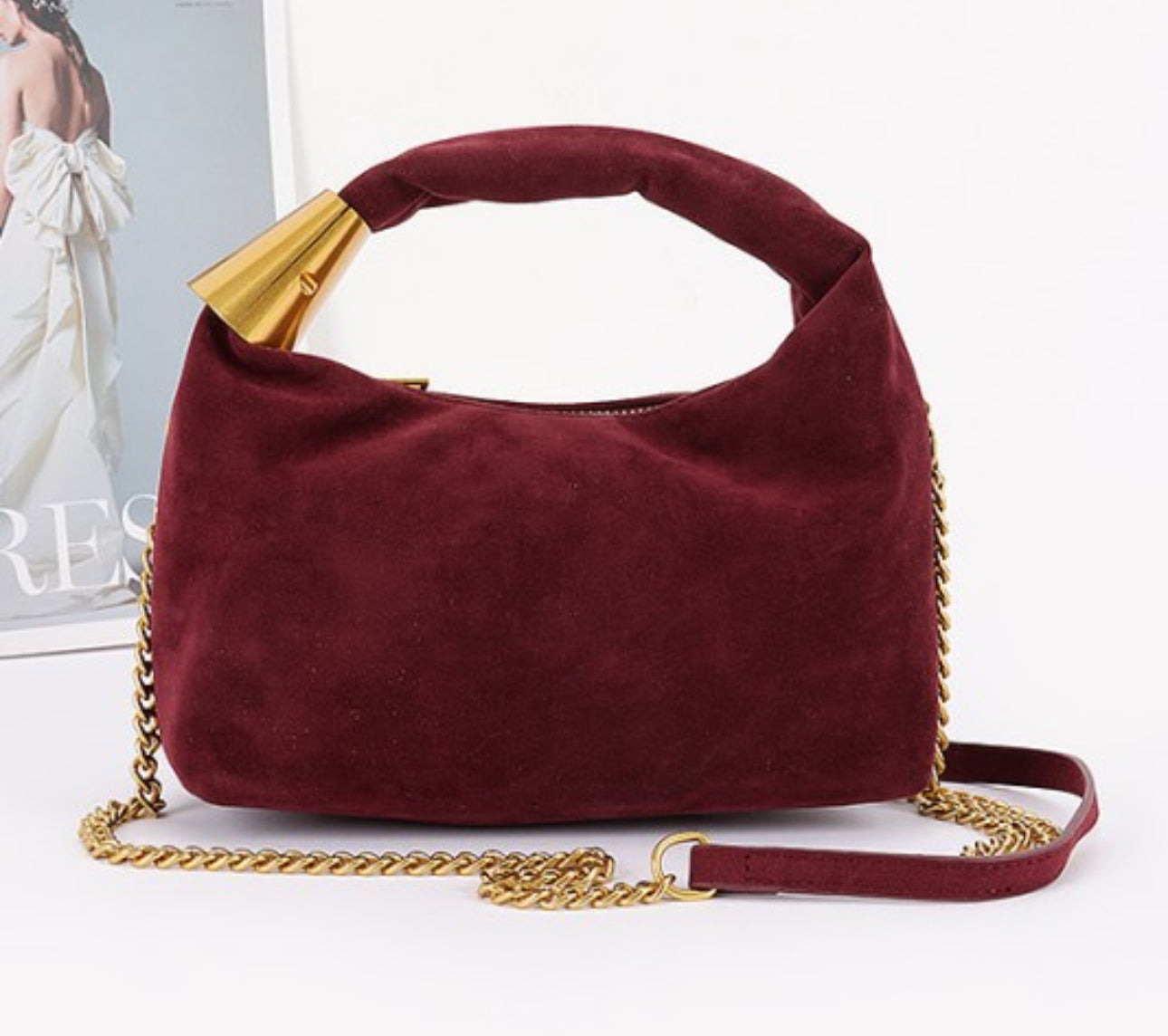 Suede Bags (Wine, Black & Camel)