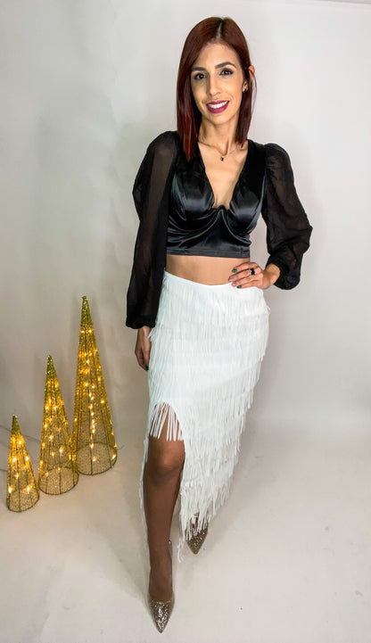 “Krys” Fringe Skirt